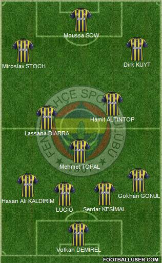Fenerbahçe SK Formation 2012