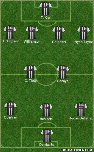 Newcastle United Formation 2012