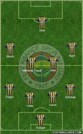 Fenerbahçe SK Formation 2012