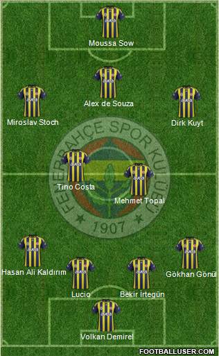 Fenerbahçe SK Formation 2012