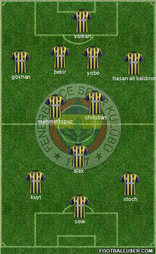 Fenerbahçe SK Formation 2012