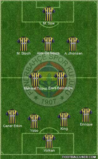 Fenerbahçe SK Formation 2012