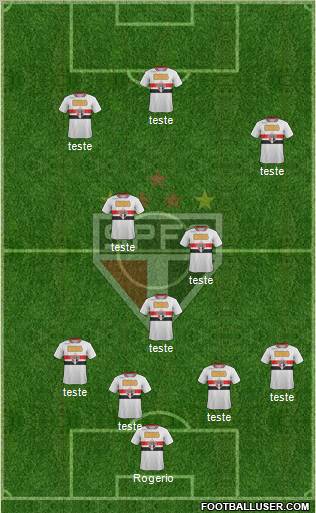 São Paulo FC Formation 2012