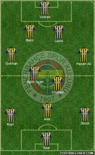 Fenerbahçe SK Formation 2012