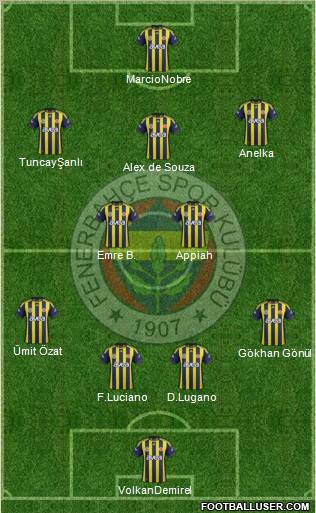 Fenerbahçe SK Formation 2012