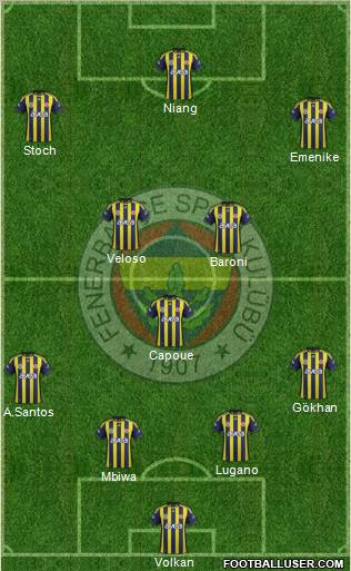 Fenerbahçe SK Formation 2012