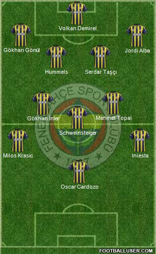 Fenerbahçe SK Formation 2012