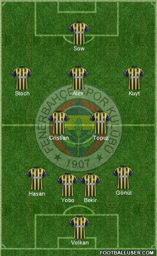 Fenerbahçe SK Formation 2012
