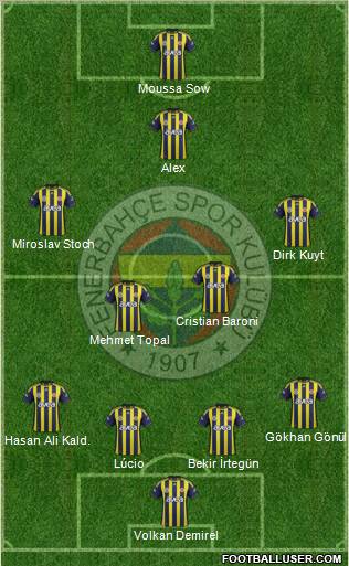 Fenerbahçe SK Formation 2012