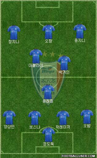 Suwon Samsung Blue Wings Formation 2012
