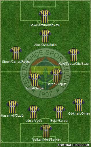 Fenerbahçe SK Formation 2012