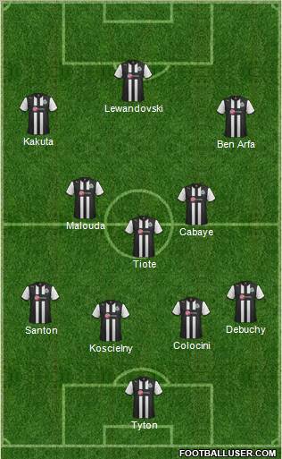 Newcastle United Formation 2012