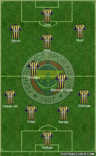 Fenerbahçe SK Formation 2012