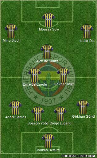 Fenerbahçe SK Formation 2012