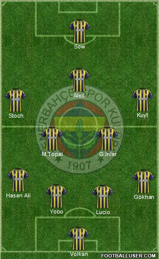 Fenerbahçe SK Formation 2012