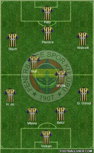 Fenerbahçe SK Formation 2012