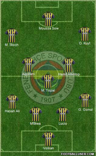 Fenerbahçe SK Formation 2012