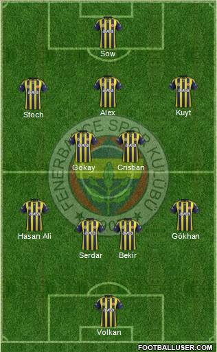 Fenerbahçe SK Formation 2012