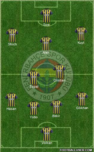 Fenerbahçe SK Formation 2012