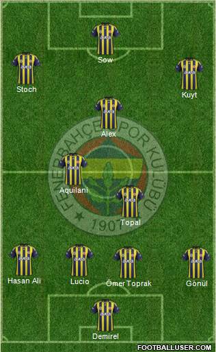 Fenerbahçe SK Formation 2012