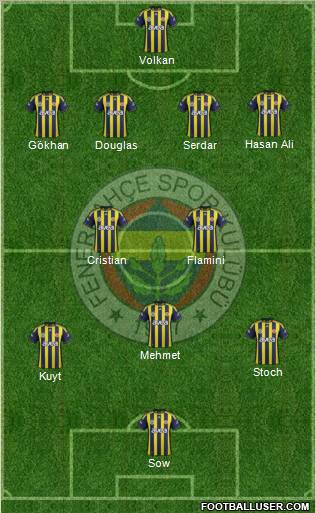 Fenerbahçe SK Formation 2012