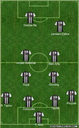 Newcastle United Formation 2012