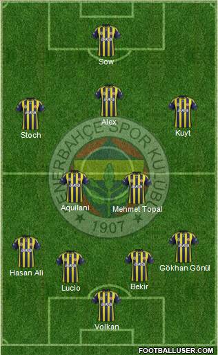 Fenerbahçe SK Formation 2012