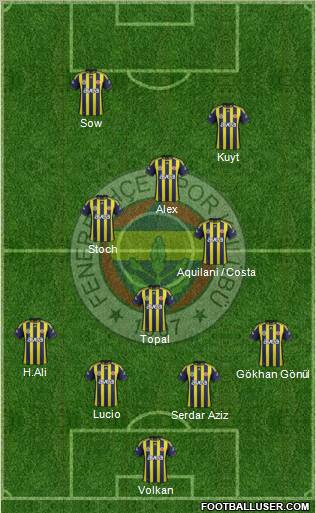 Fenerbahçe SK Formation 2012