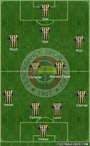 Fenerbahçe SK Formation 2012
