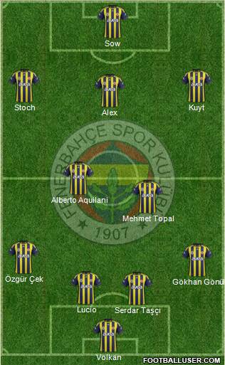 Fenerbahçe SK Formation 2012