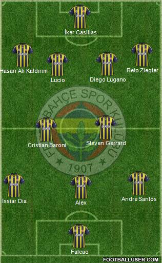 Fenerbahçe SK Formation 2012