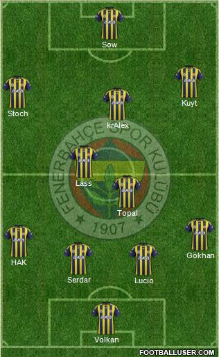 Fenerbahçe SK Formation 2012