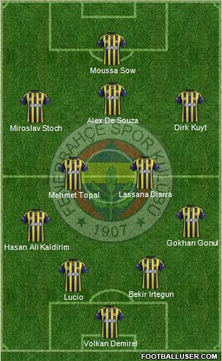 Fenerbahçe SK Formation 2012