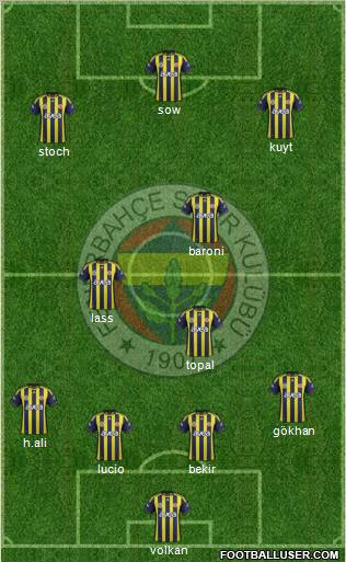 Fenerbahçe SK Formation 2012