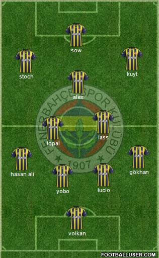 Fenerbahçe SK Formation 2012