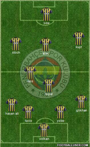 Fenerbahçe SK Formation 2012