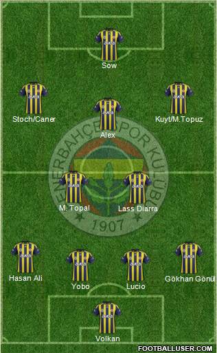 Fenerbahçe SK Formation 2012