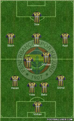Fenerbahçe SK Formation 2012
