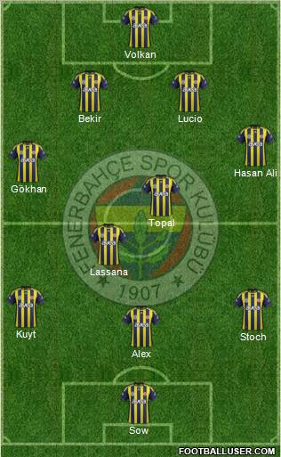 Fenerbahçe SK Formation 2012