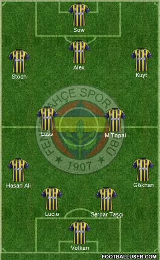 Fenerbahçe SK Formation 2012