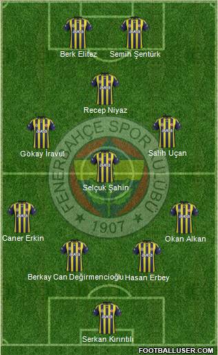 Fenerbahçe SK Formation 2012