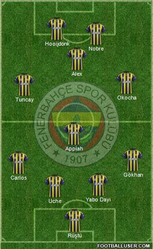 Fenerbahçe SK Formation 2012