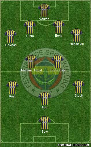 Fenerbahçe SK Formation 2012
