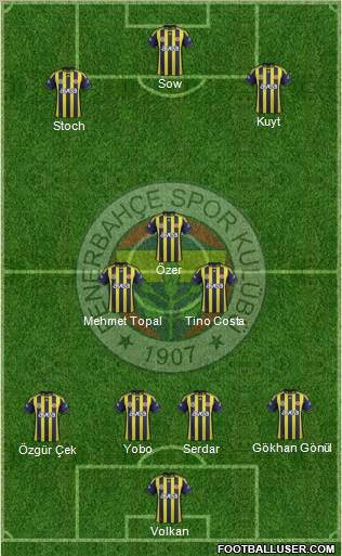 Fenerbahçe SK Formation 2012
