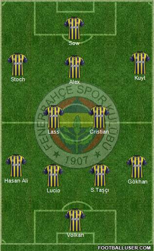 Fenerbahçe SK Formation 2012