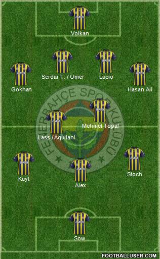 Fenerbahçe SK Formation 2012