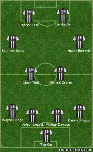 Newcastle United Formation 2012
