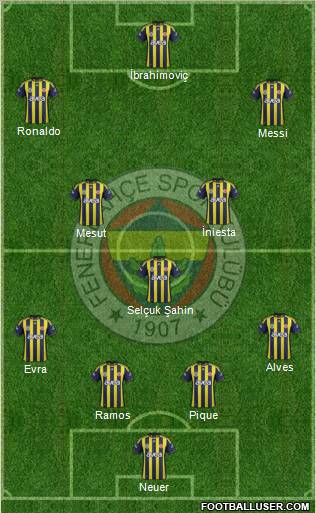 Fenerbahçe SK Formation 2012