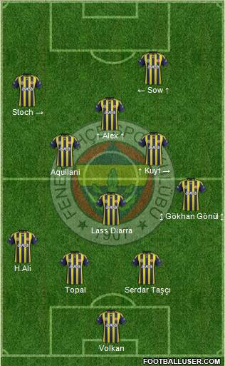 Fenerbahçe SK Formation 2012
