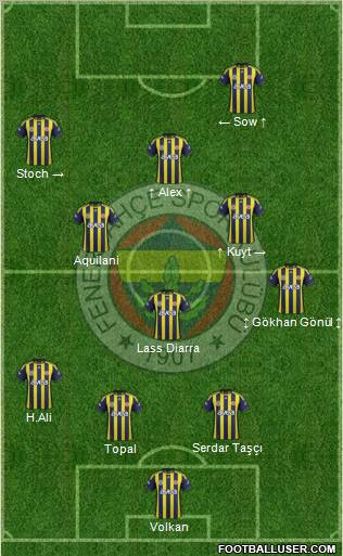 Fenerbahçe SK Formation 2012